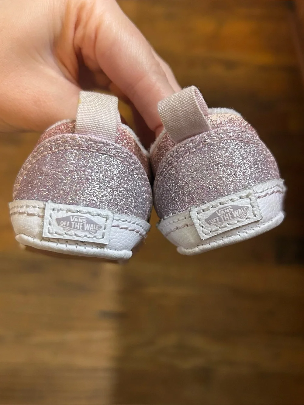 pink sparkle baby vans